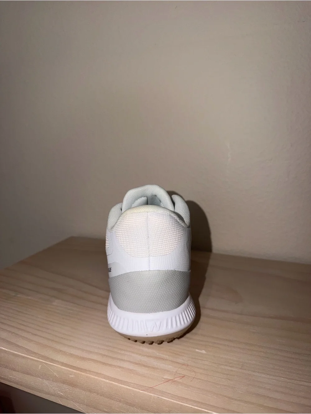 New Balance Men’s White Athletic Shoes with Black Accents